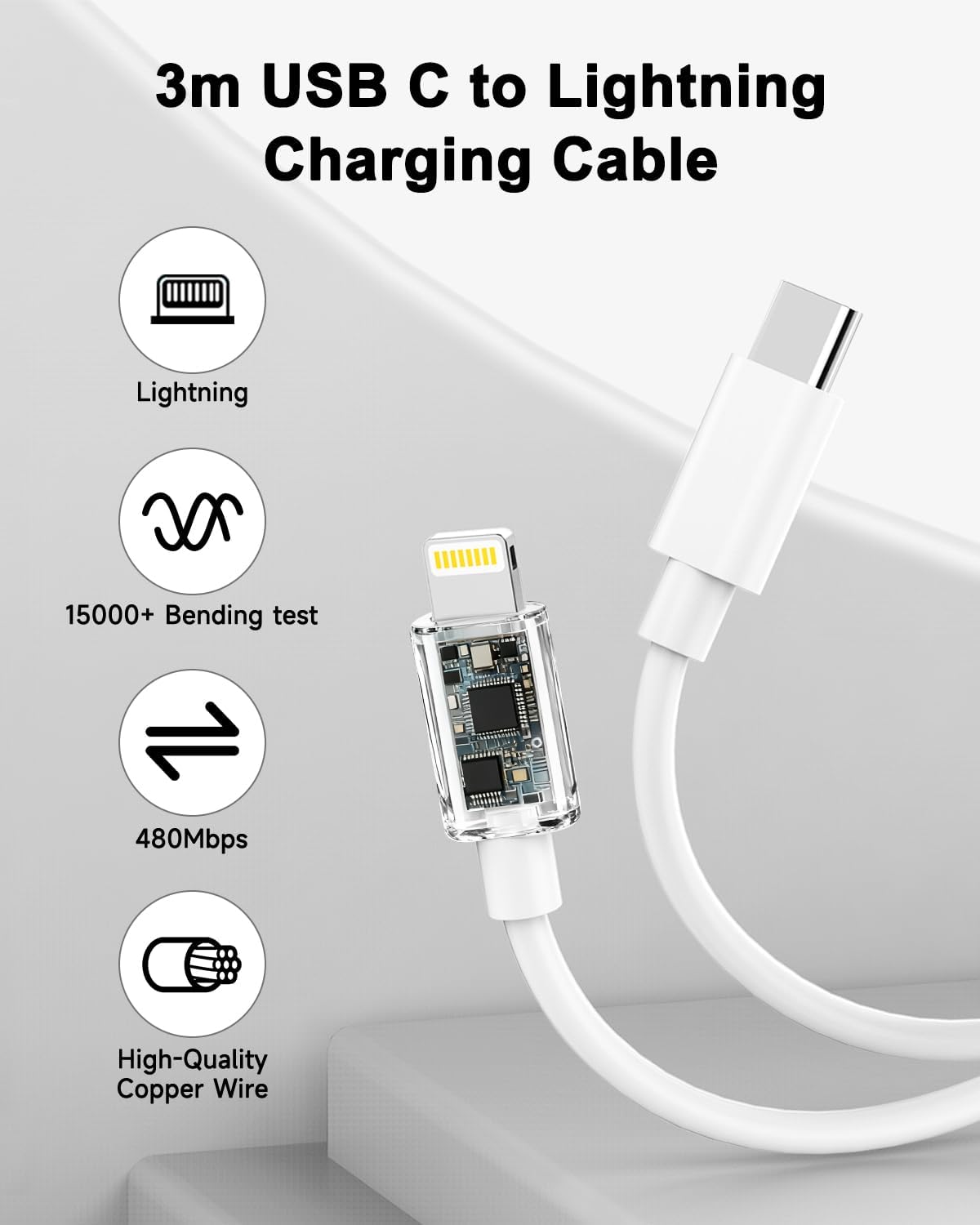 Thumbnail 5 de Cargador 20W iPhone con cable USB‑C a Lightning 3m