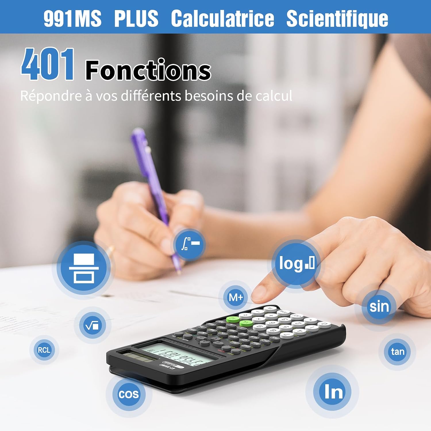 Thumbnail 3 de NEWYES 991MS-II Calculatrice Scientifique — 401 Fonctions (Noir)