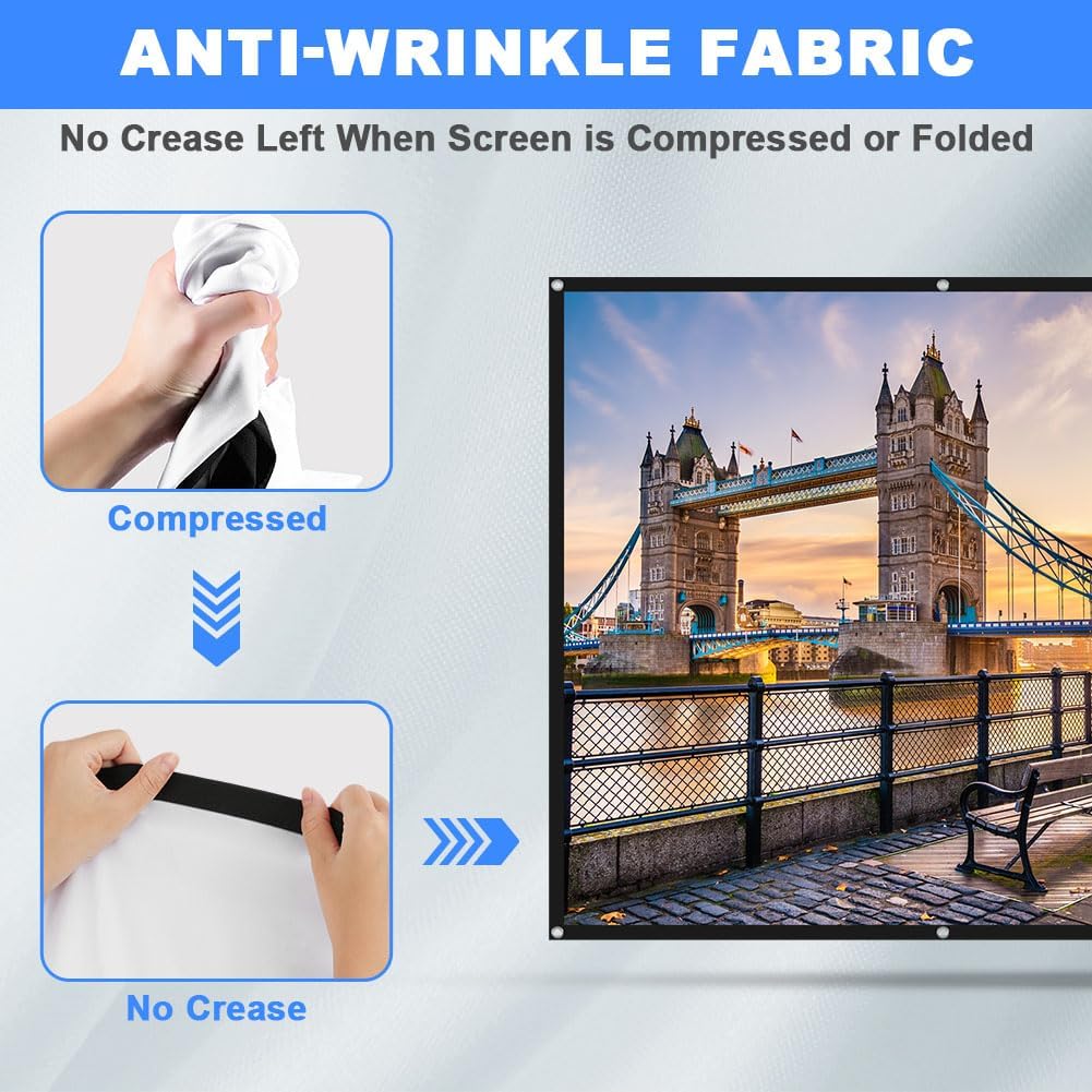 Detalle 2 de OFFCUP 100in Projection Screen, Foldable Polyester with 170° Viewing Angle
