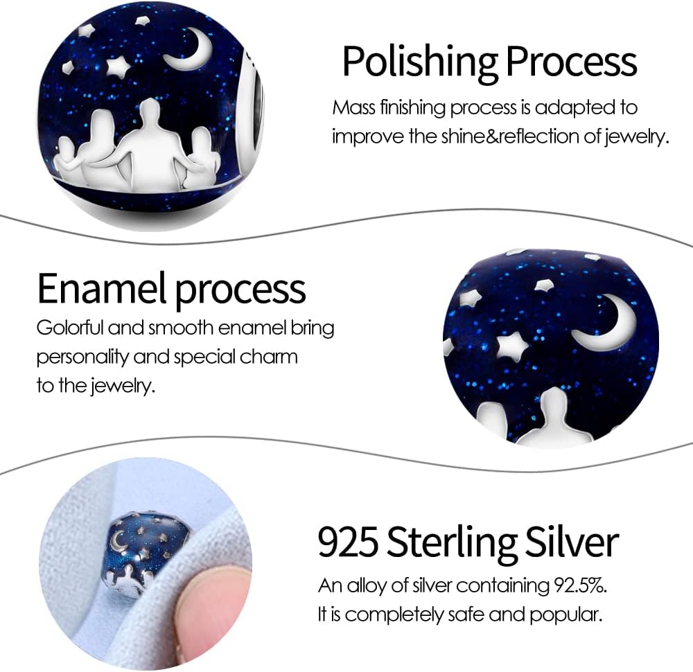 Thumbnail 3 de TINSLO Ciondolo in Argento Sterling 925 con Zirconia Cubica – Compatibile con Bracciali e Collane Europei