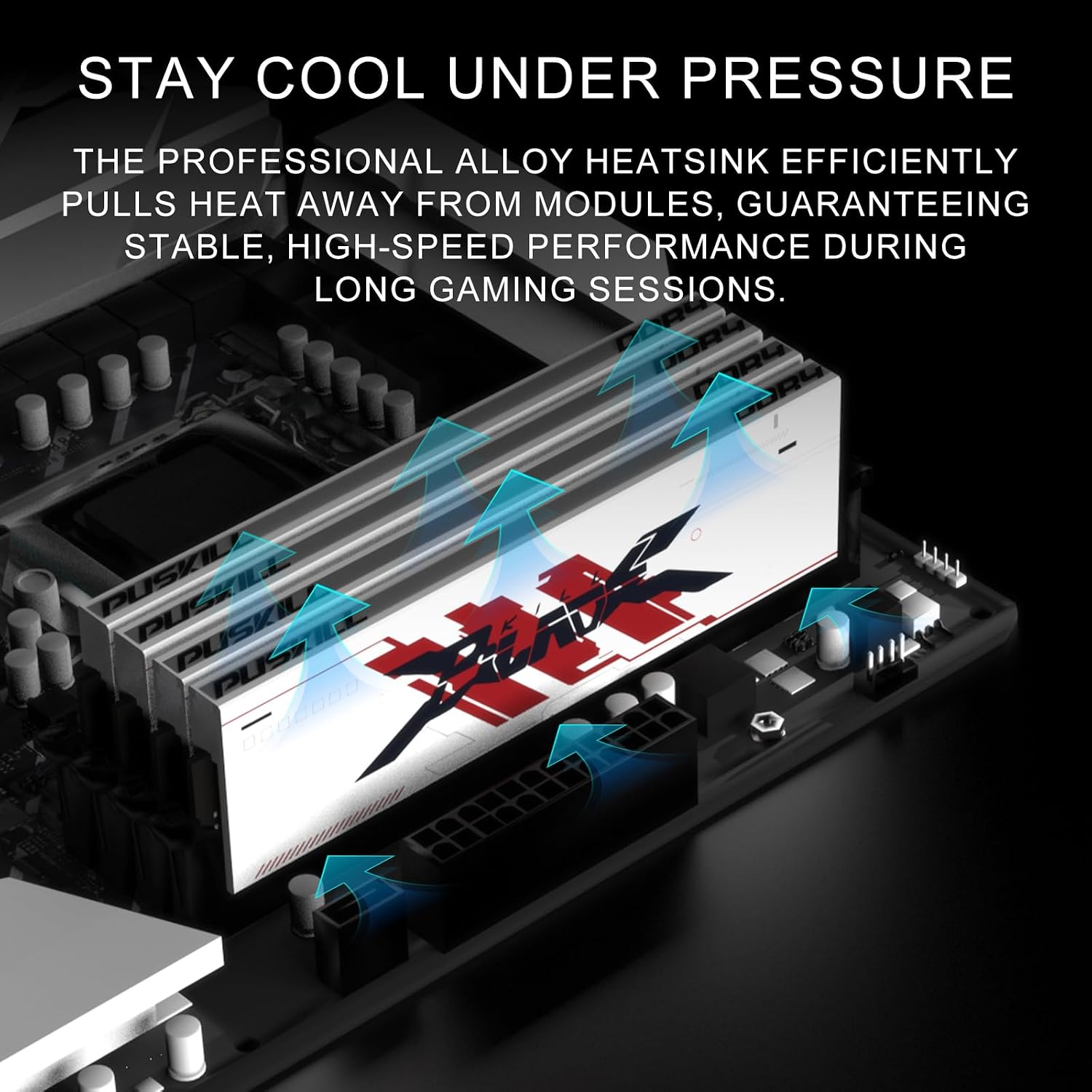 Thumbnail 2 de PUSKILL 32GB DDR4 3200MHz Desktop RAM Kit, 2x16GB, White, CL16
