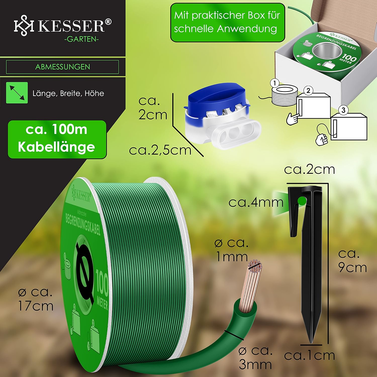 Thumbnail 6 de KESSER® Cable de Limitación para Robot Cortacésped 🌱