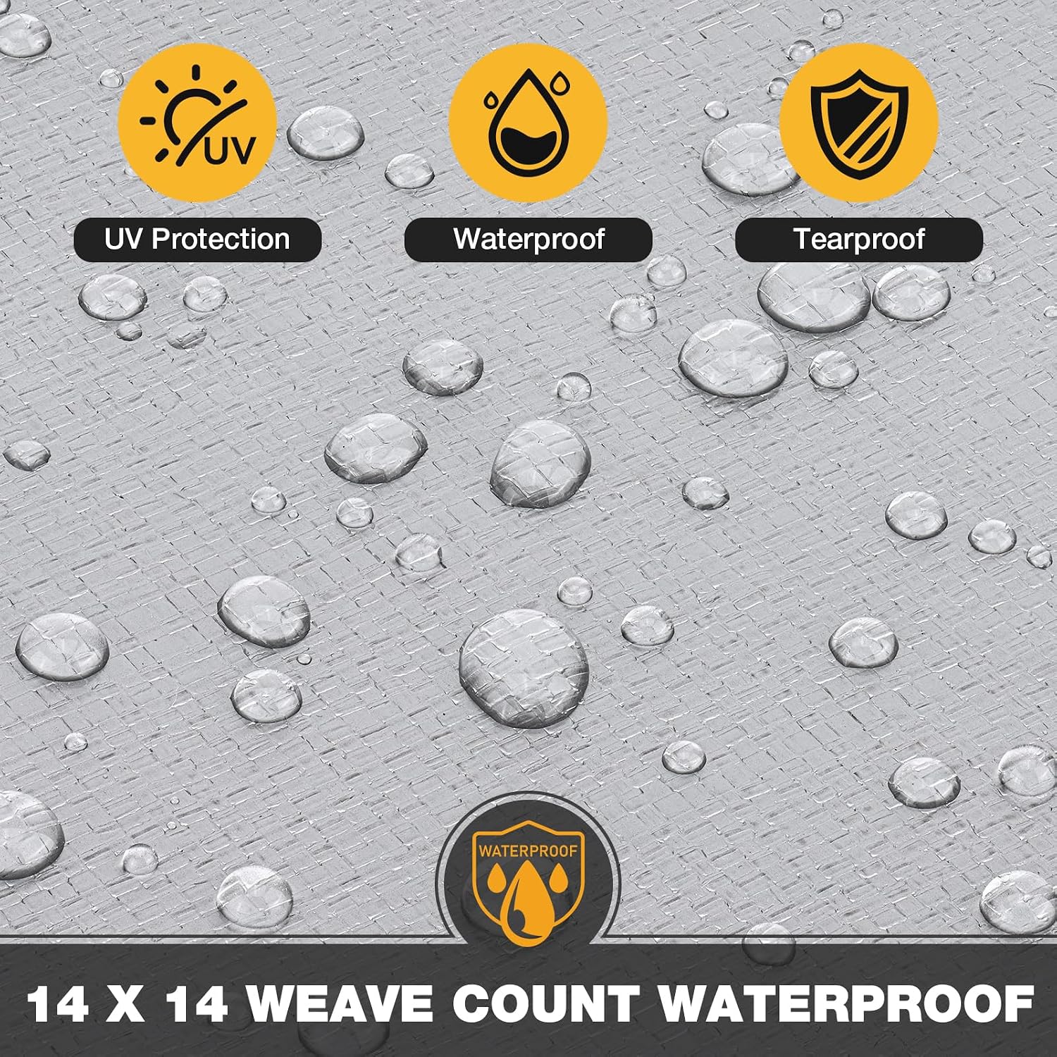 Detalle de Winpull Tarp 16x20 Feet 14 Mil Heavy Duty Waterproof Poly Tarp