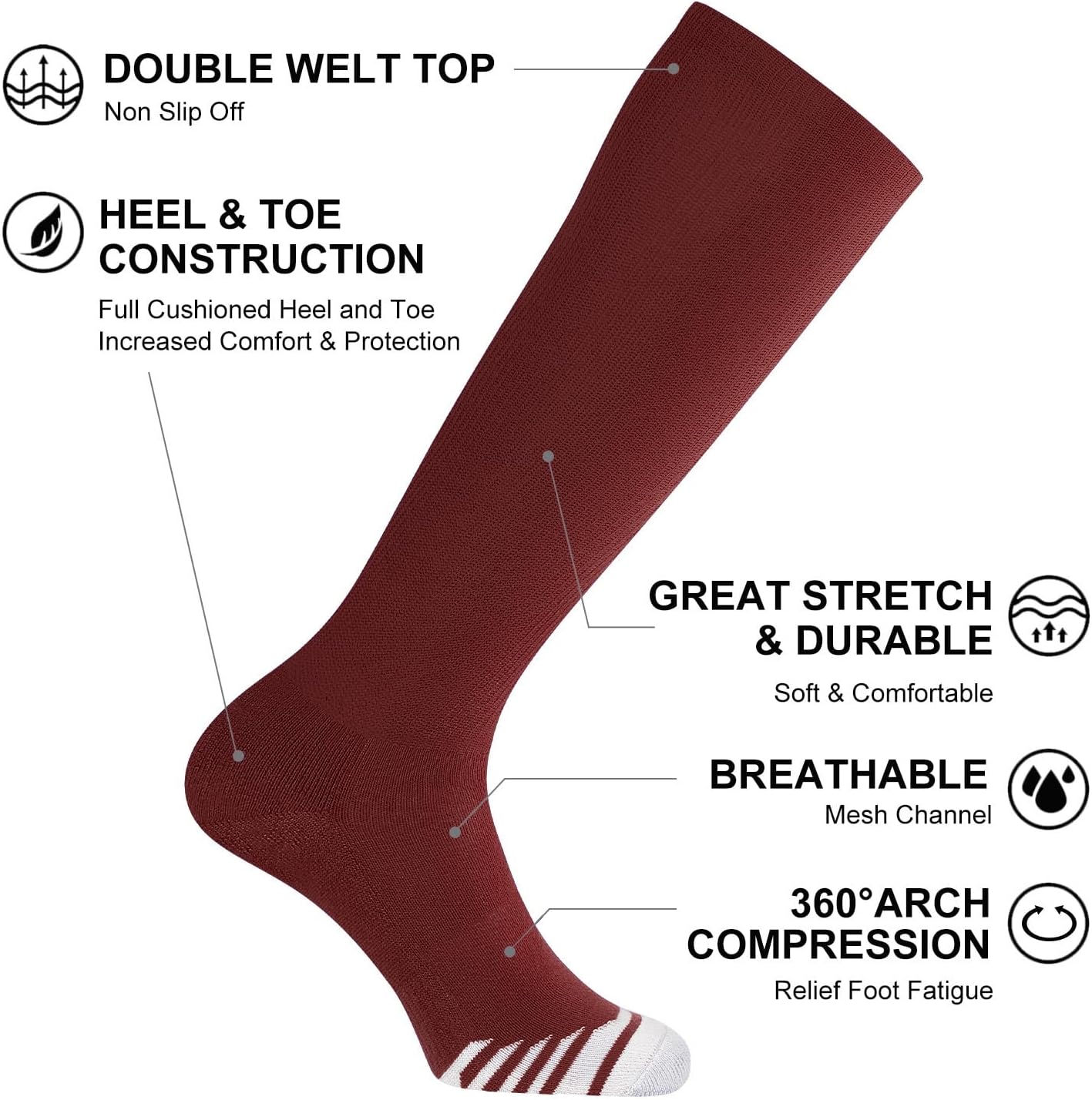 Detalle 2 de FITRELL 2/3 Pack Over-the-Calf Sports Socks
