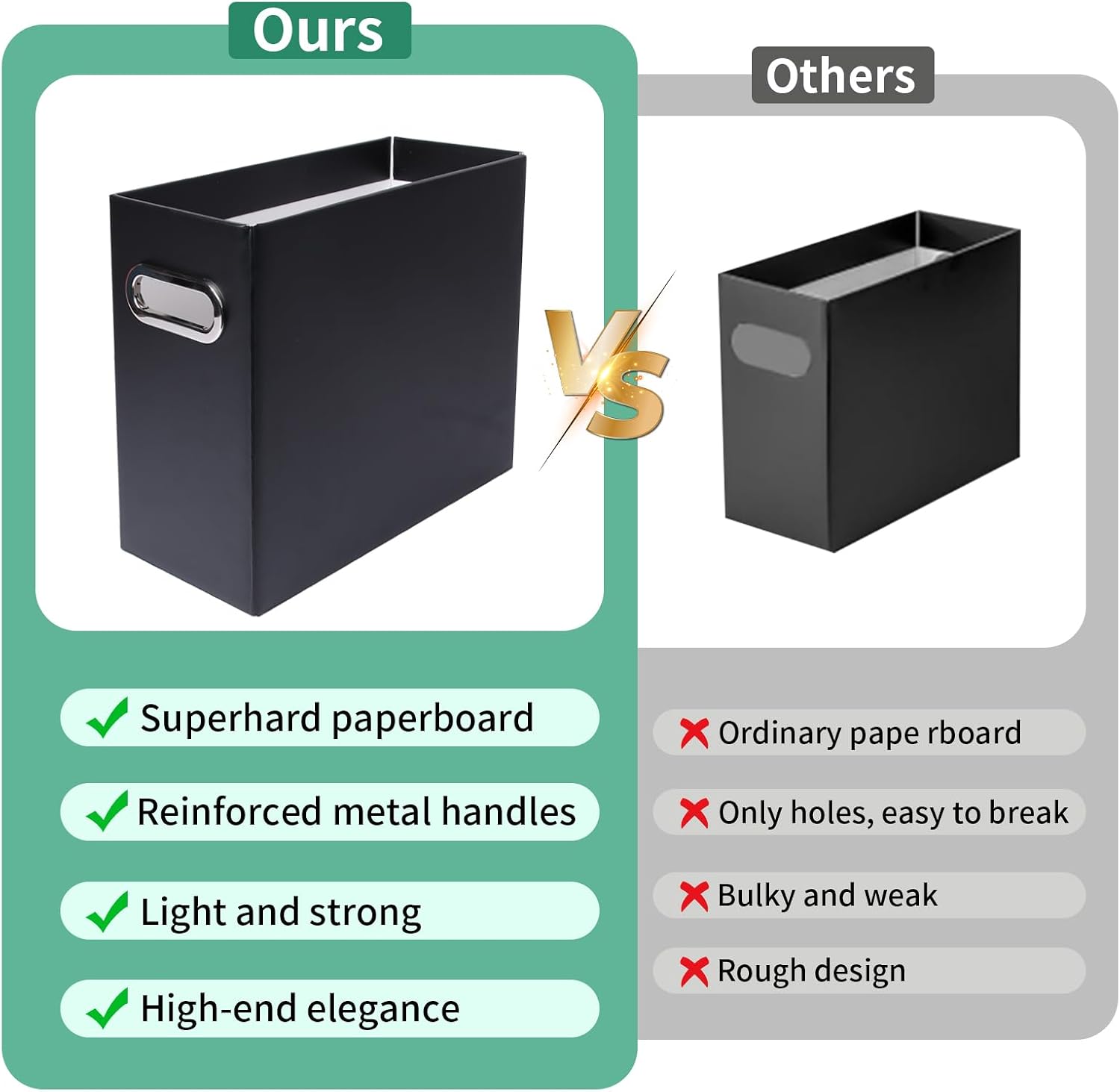 Thumbnail 5 de Tcbelosion Collapsible File Organizer Box 1 Pack 🗂