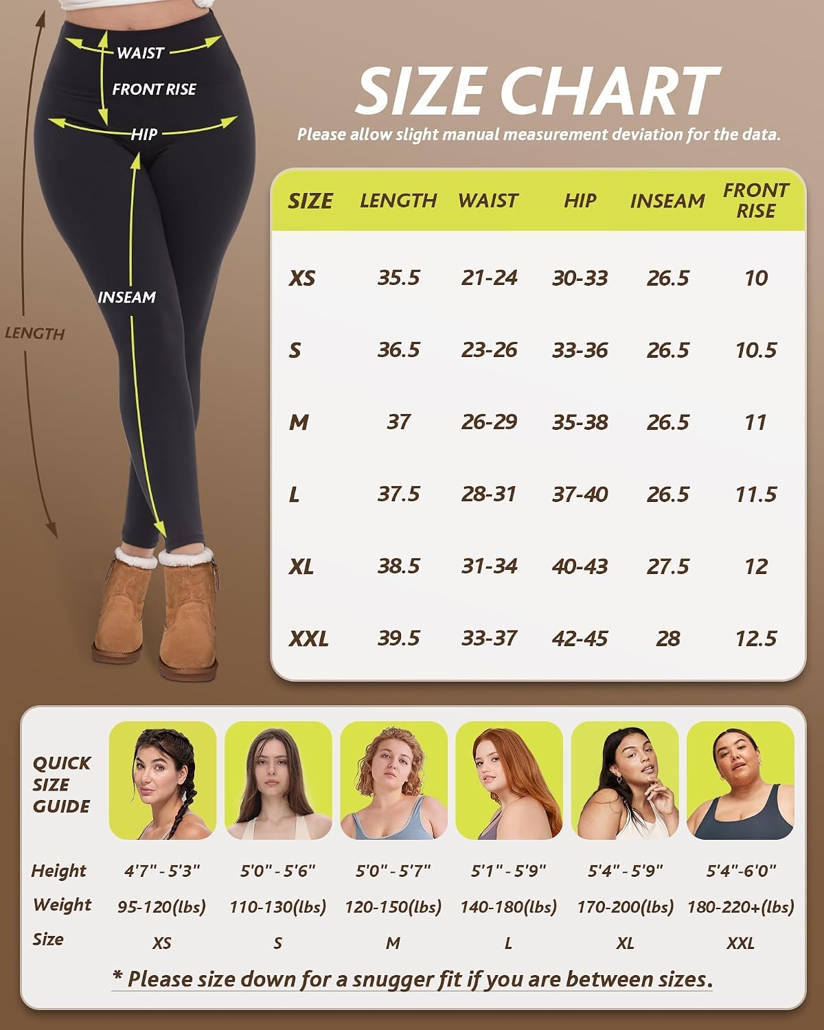 Thumbnail 5 de CAMPSNAIL Fleece Lined Leggings High-Waisted Tummy Control