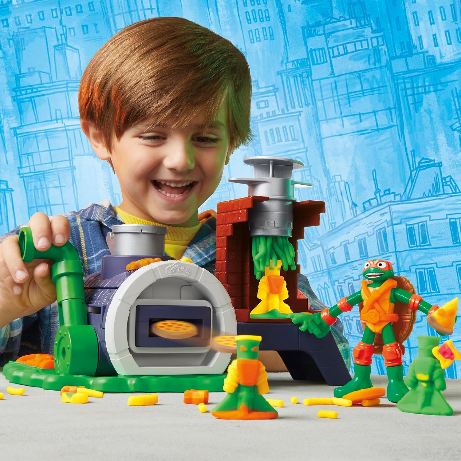 Detalle 2 de Play‑Doh Teenage Mutant Ninja Turtles Pizza Spielset 142 g 🍕