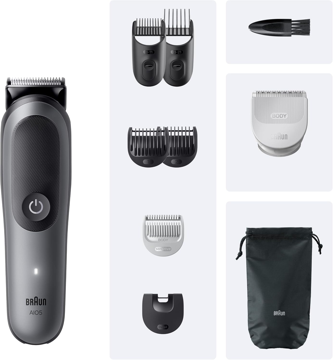 Thumbnail 6 de Braun Recortadora AIO5545: Kit 9en1 para un Estilo Perfecto ✂