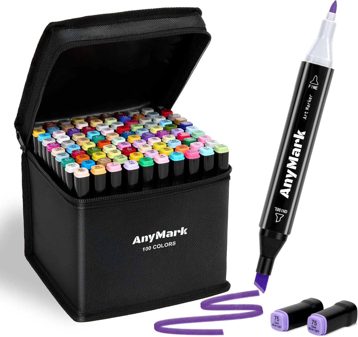 Thumbnail 6 de AnyMark Feutres à Alcool Professionnels – 80 couleurs, double pointe pour dessin et coloriage