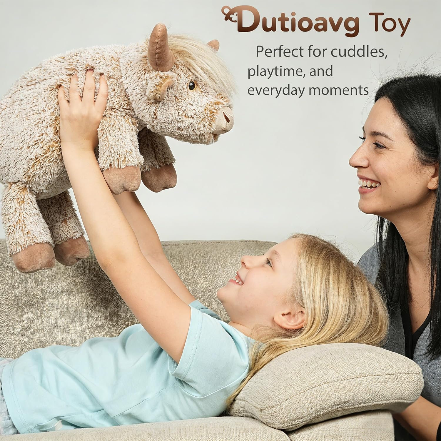 Thumbnail 3 de Dutioavg 3.5 Lbs Weighted Highland Cow Plush with Removable Heating Pad