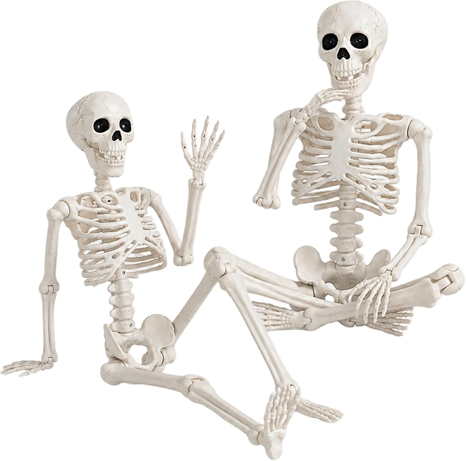 Detalle de GCNBCNB GJ 36-Inch Posable Skeleton Decorations, 2-Piece Plastic Set