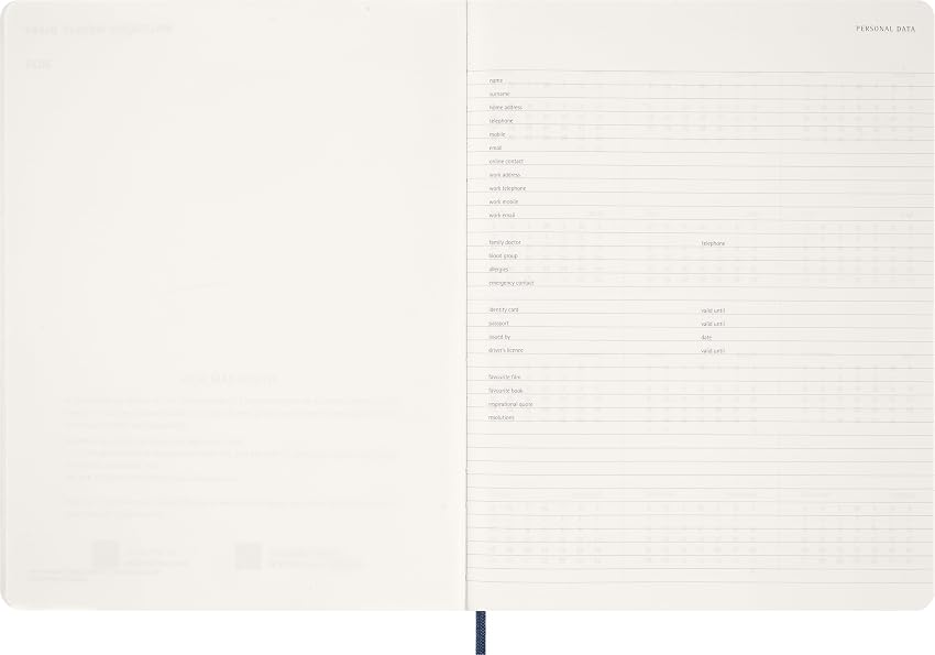 Thumbnail 4 de Moleskine Essential Planner 2025-2026 Agenda semanal