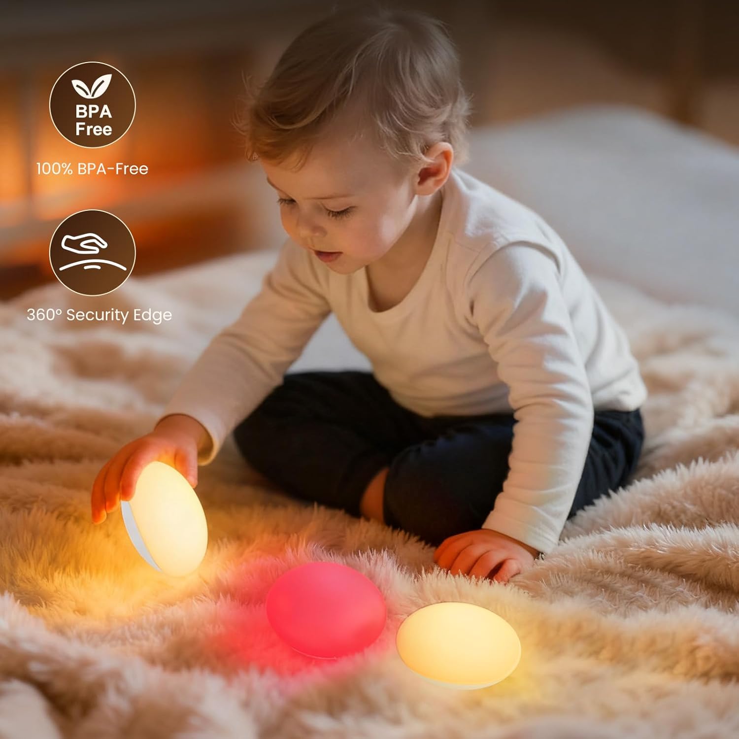 Detalle de MAHYKO Nachtlicht Baby aus BPA-freiem Silikon – dimmbares Stilllicht mit 3 Timer-Modi