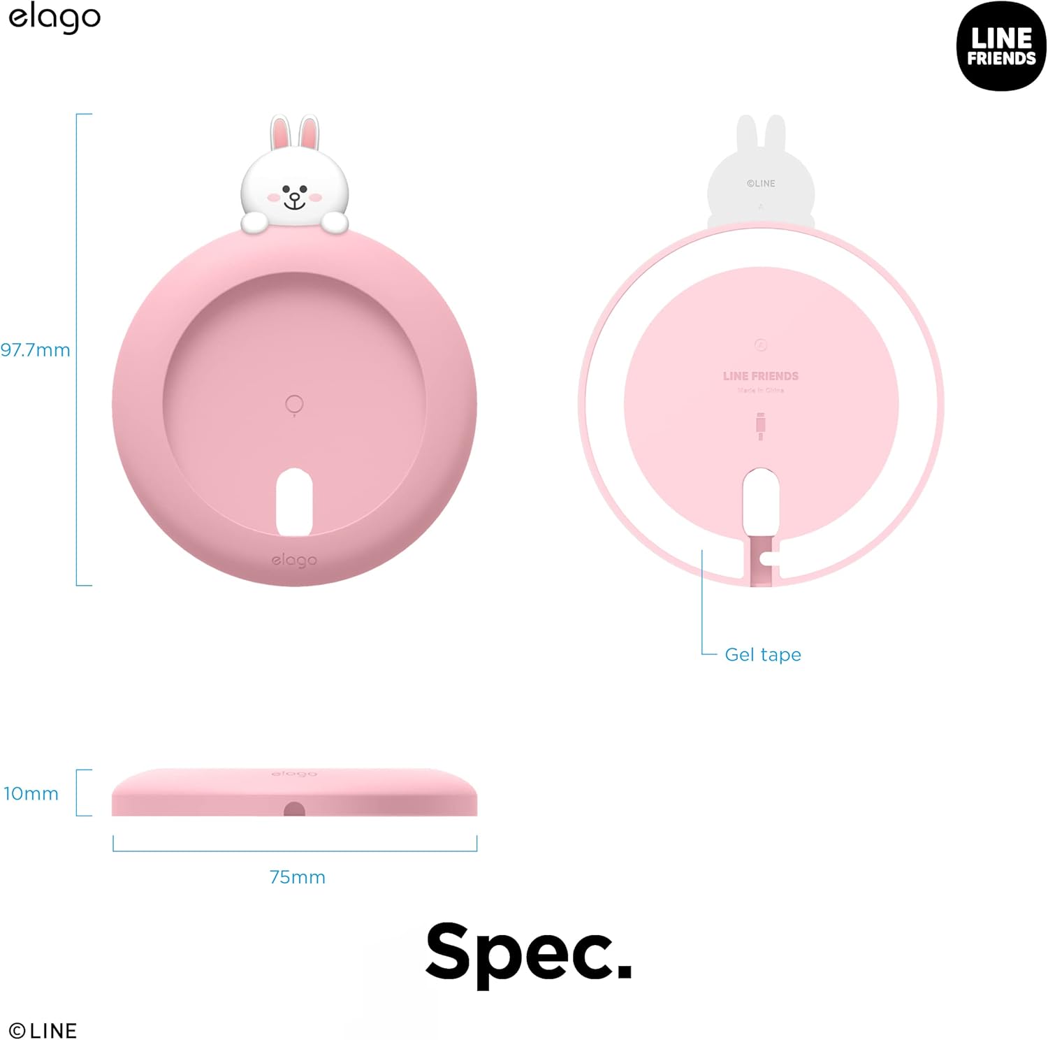 Thumbnail 6 de elago MS Pad Cover di Ricarica Wireless Magnetica compatibile MagSafe con LINE FRIENDS Cony