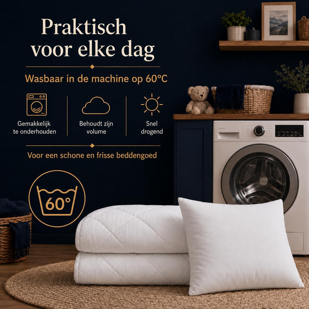 Detalle 2 de SOHYGGE QUILT02261 kinderdekbedset 100 x 135 cm met kussen, 4 seizoenen
