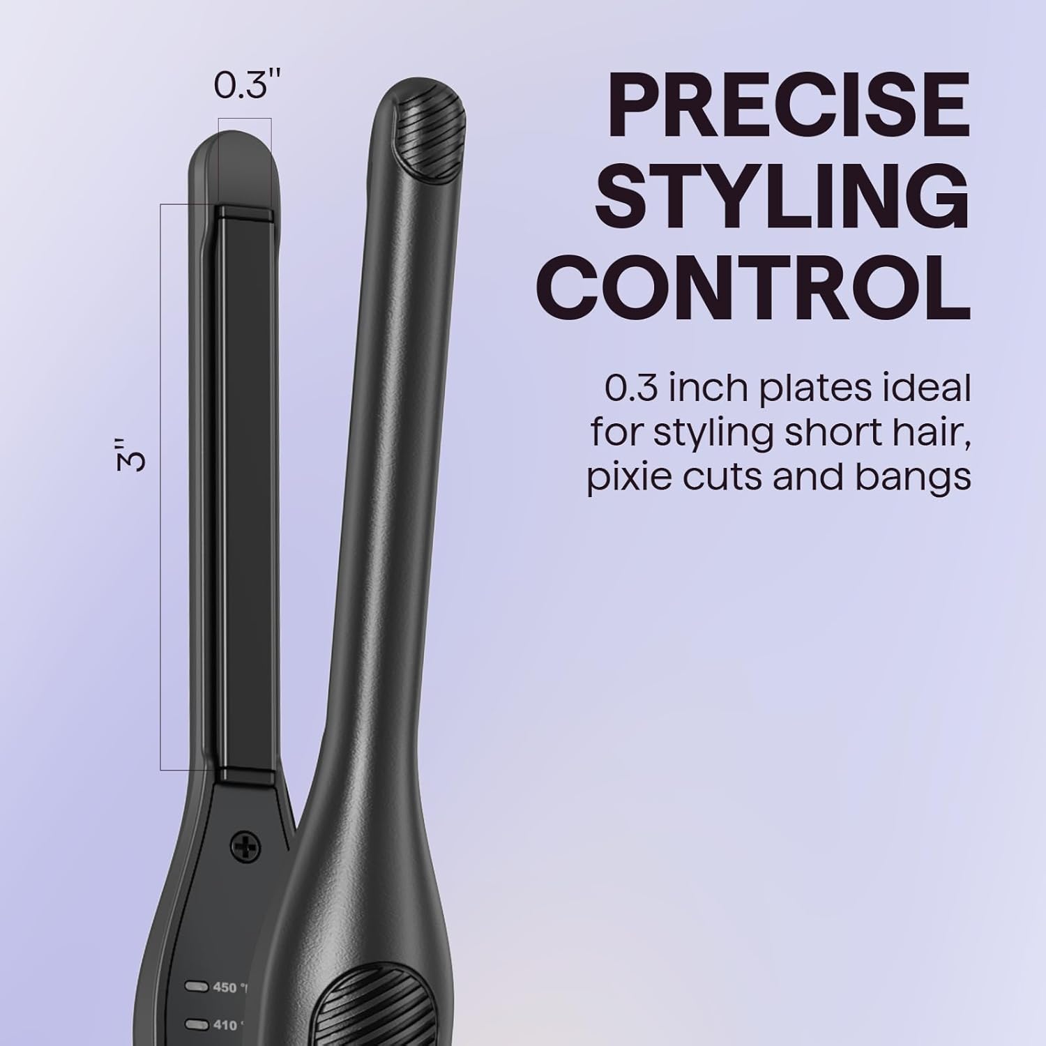 Detalle de wavytalk 0.3" Pencil Flat Iron for Short Hair