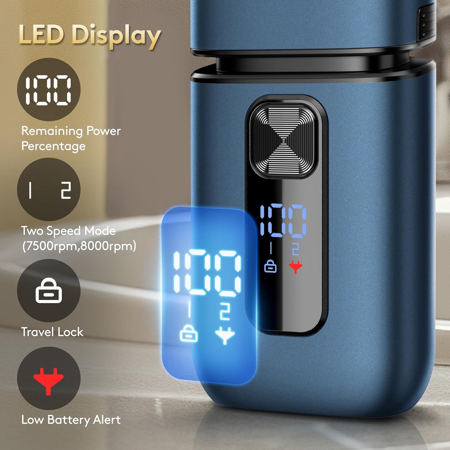 Detalle de Brightup Foil Shaver for Men with Pop Up Trimmer, USB‑C Rechargeable and Waterproof