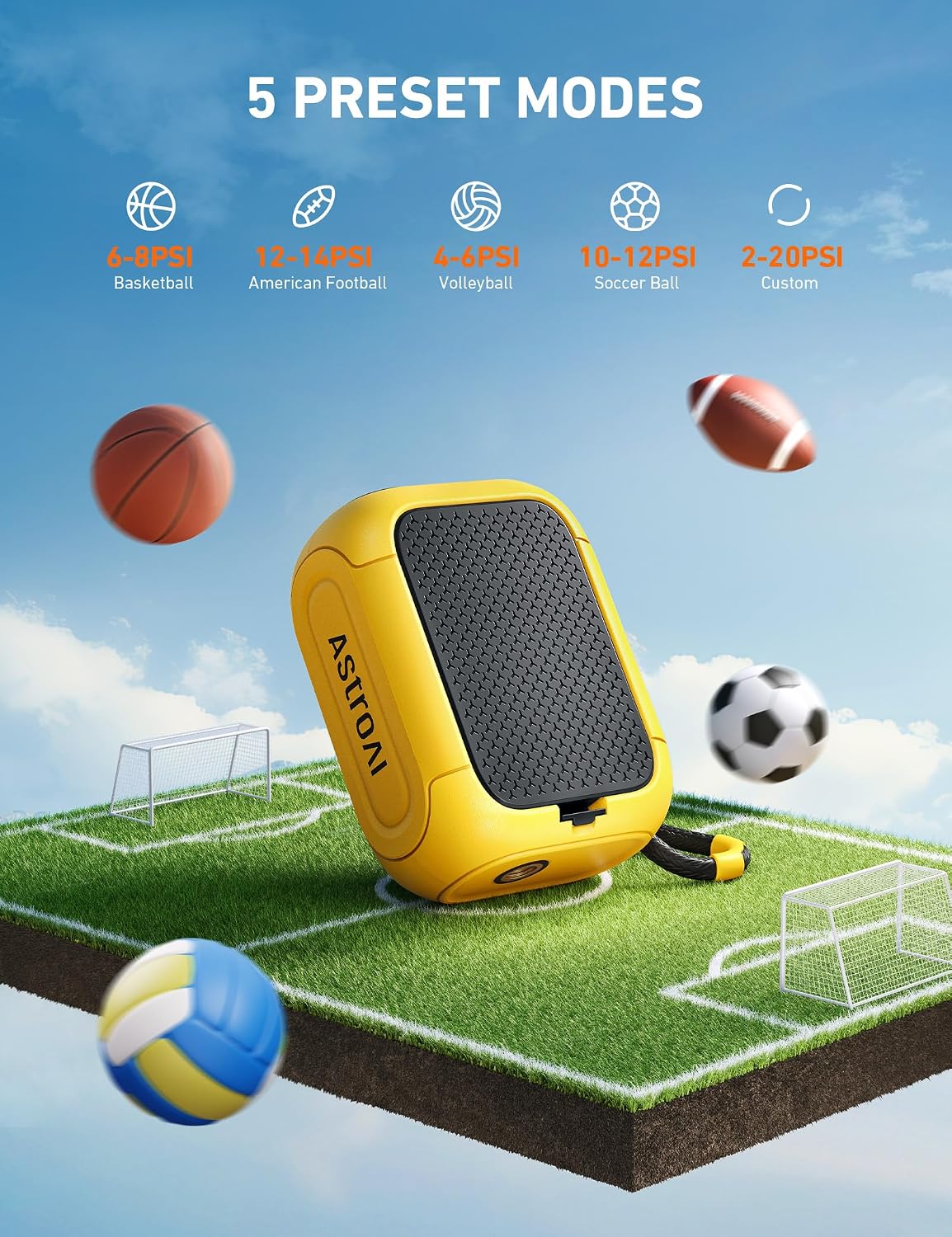 Detalle 2 de AstroAI portable ball pump L6S