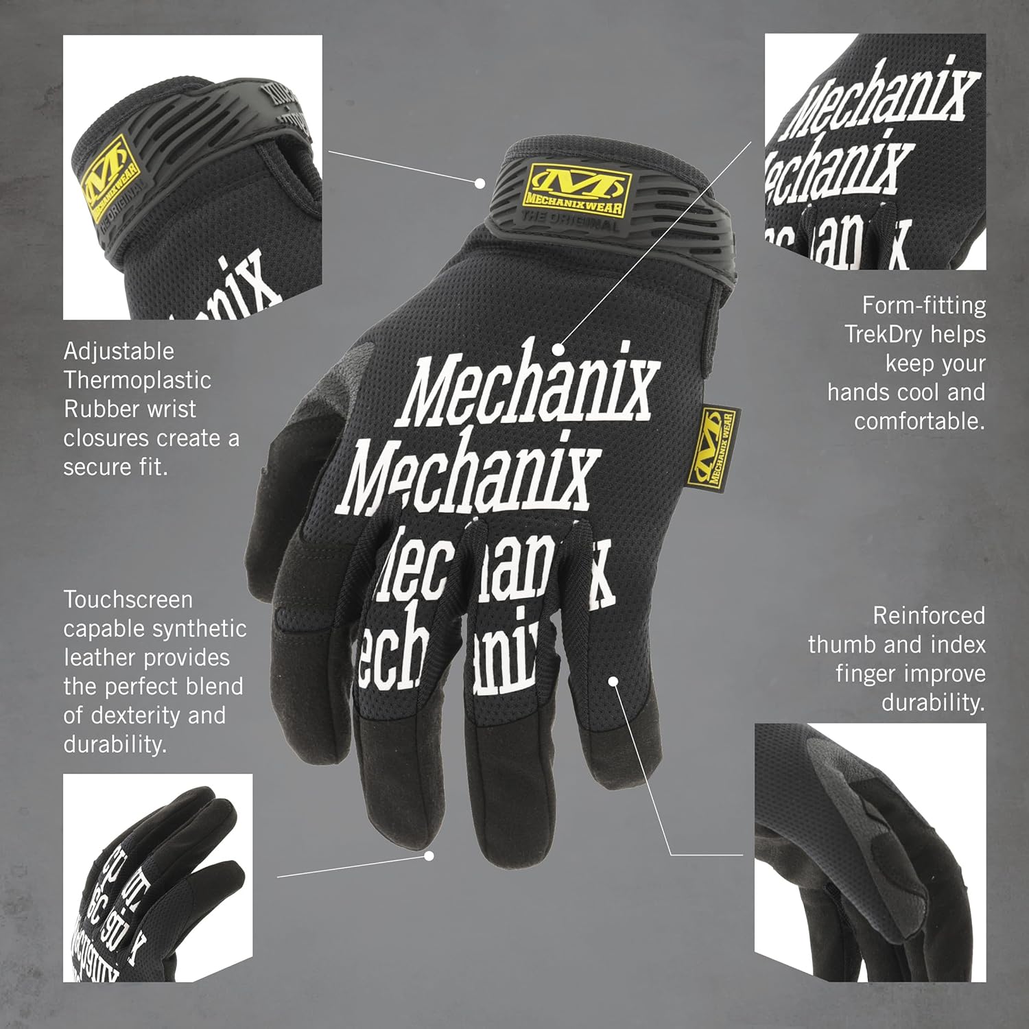 Thumbnail 2 de Mechanix Wear Guantes Originales Medio negro