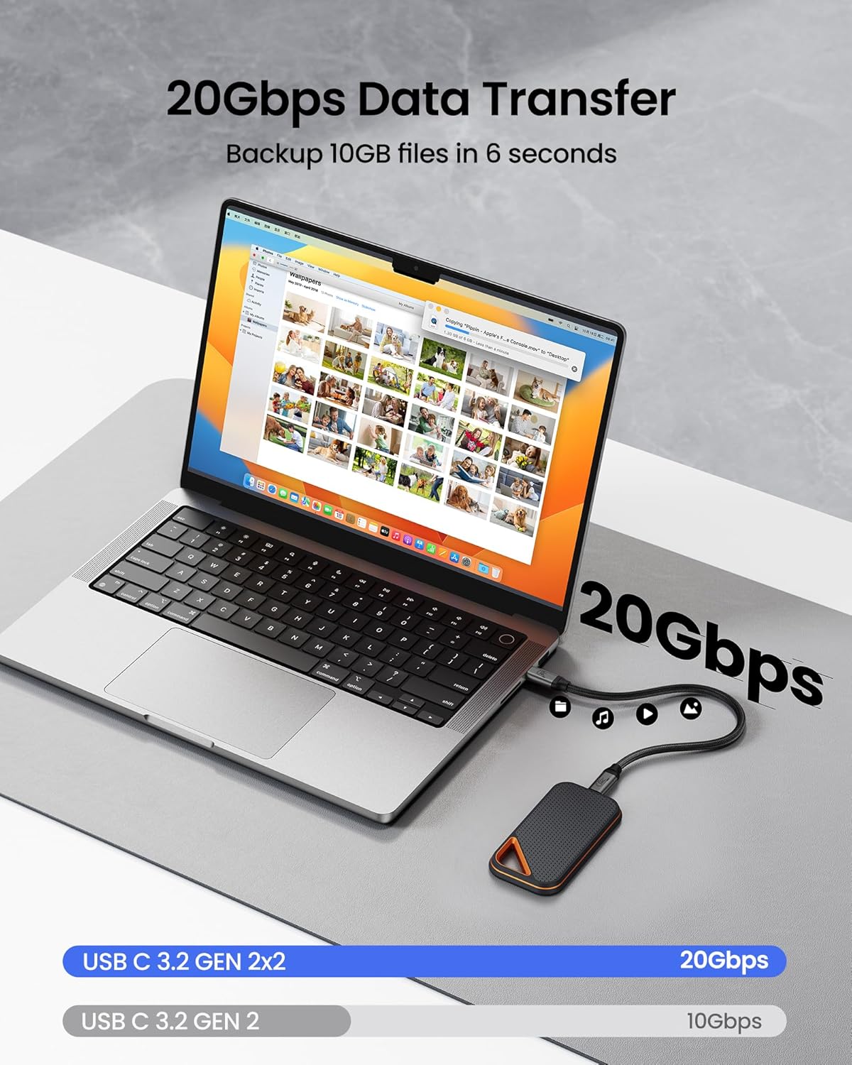 Thumbnail 3 de Silkland USB C Cable 1M 240W PD, 20Gbps