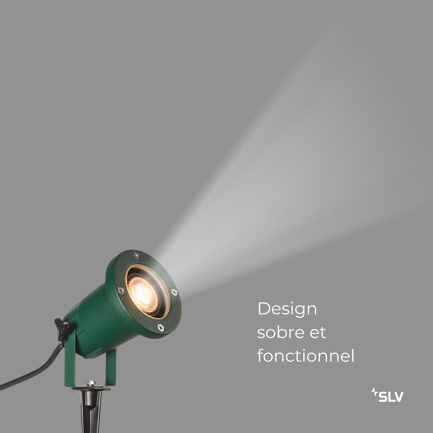 Detalle de SLV Nautilus XL Projecteur LED avec piquet – éclairage extérieur robuste en aluminium, IP65