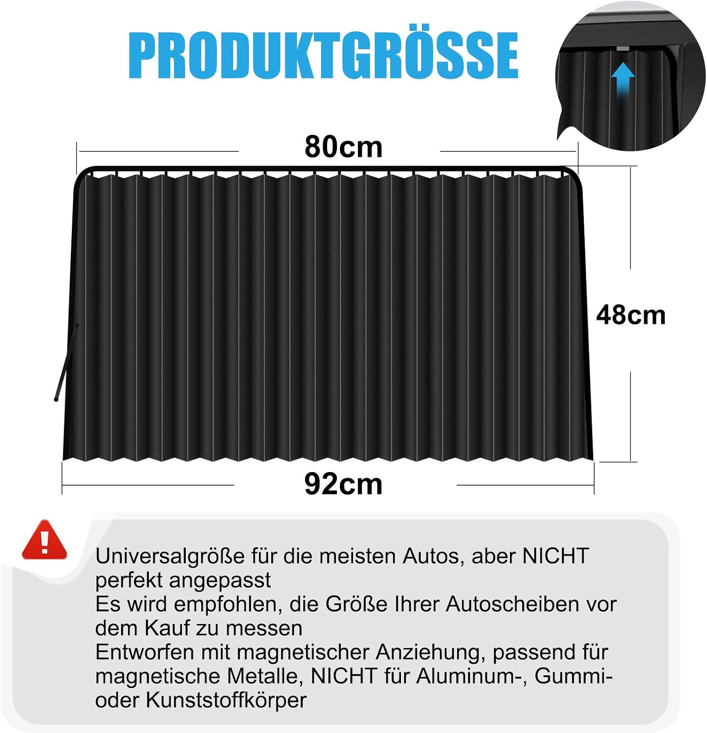 Detalle 2 de XCBYT Sonnenschutz fürs Auto Vorhang Magnetisch