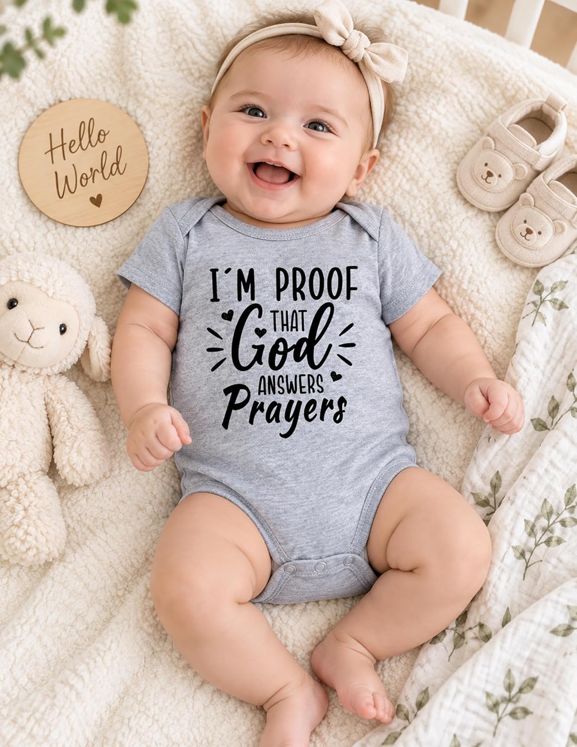 Detalle de RAISEVERN Baby Bodysuit Cotton
