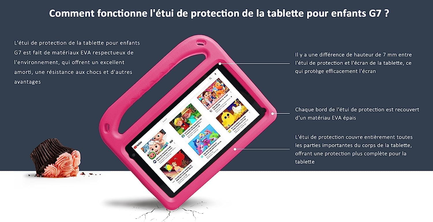 Thumbnail 4 de GOODTEL Tablette enfants G7 Android 11 (7 pouces, 32Go, WiFi/Bluetooth/GPS) avec étui — contrôle parental