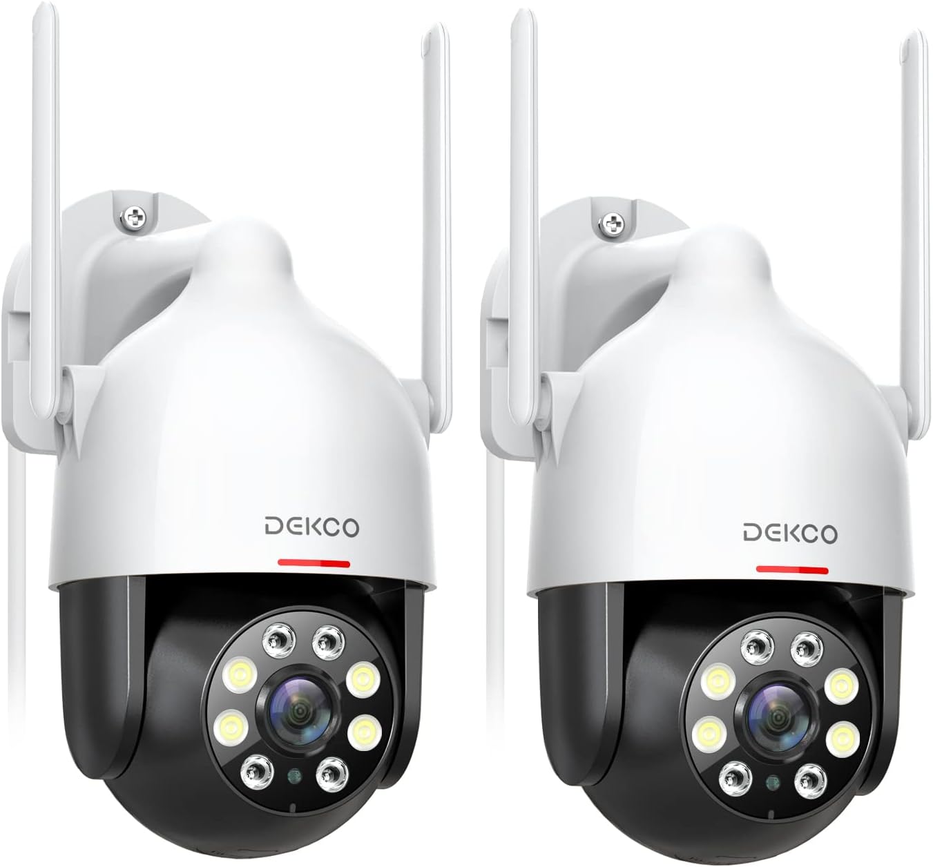 Detalle de DEKCO 2K Außenüberwachungskamera mit WLAN – 2er Pack