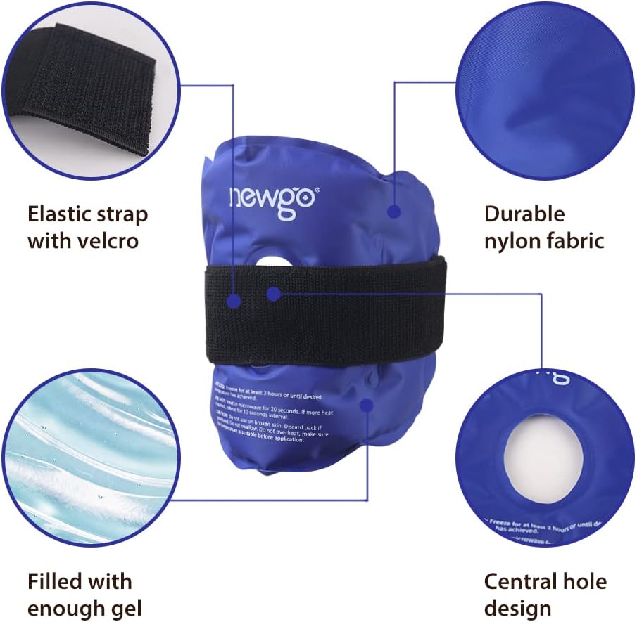 Detalle 2 de NEWGO Knee Ice Pack Wrap: Reusable Gel Cold Pack for Knee Injuries