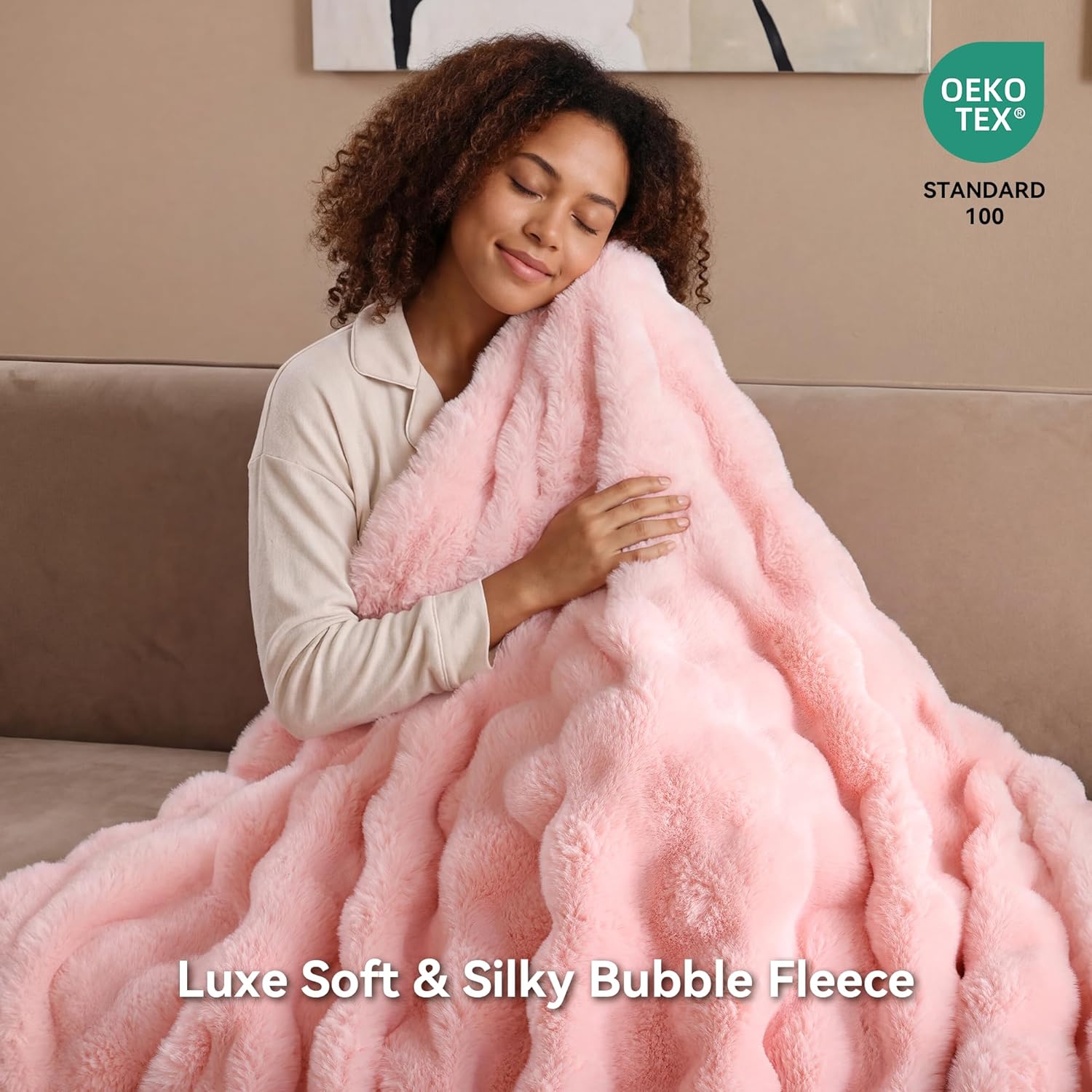 Thumbnail 2 de Smoofy Faux Fur Throw Blanket 50" x 60" ๐