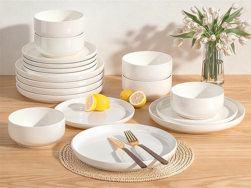 Detalle 2 de Plates and Bowls 12-Piece Dinnerware 🍽
