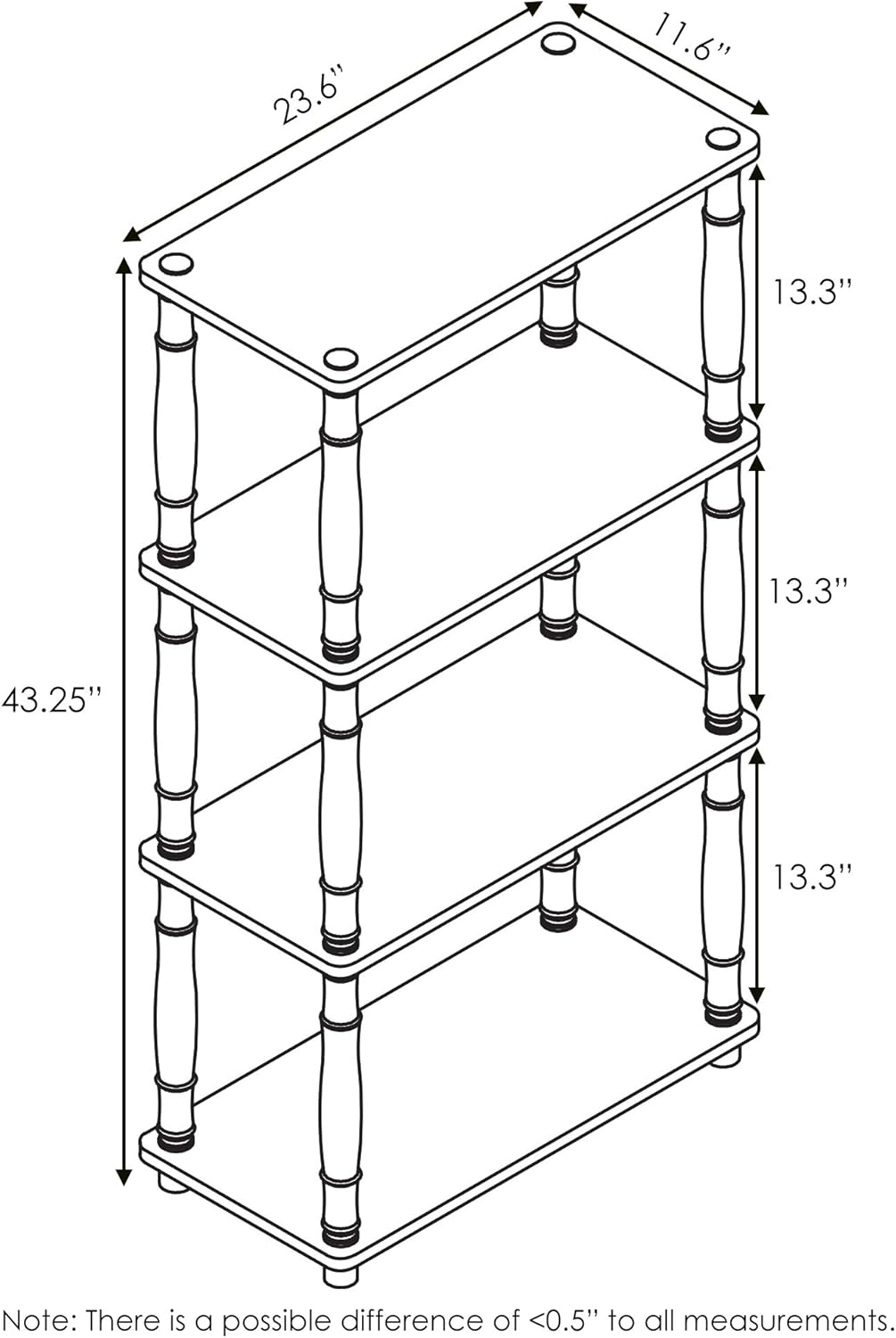 Thumbnail 2 de Furinno Turn-N-Tube Scaffale Multifunzione: stile semplice e pratico in Noce Columbia