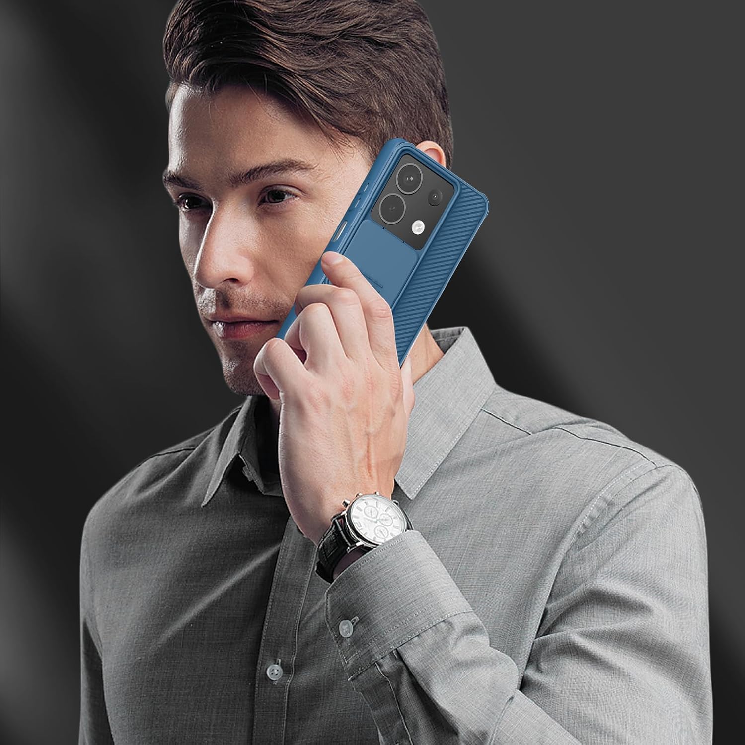 Detalle 2 de XTCASE Coque pour Xiaomi Redmi Note 13 Pro 5G / Poco X6 5G – Ultra mince, protection caméra et déverrouillage privé