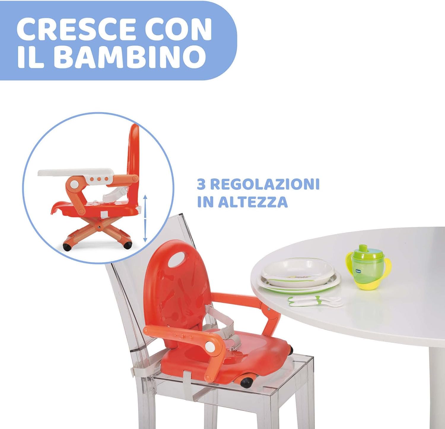 Thumbnail 2 de Chicco Pocket Snack rialzo per sedia Pocket Snack rosso per bambini 6 mesi-3 anni (fino a 15 kg)
