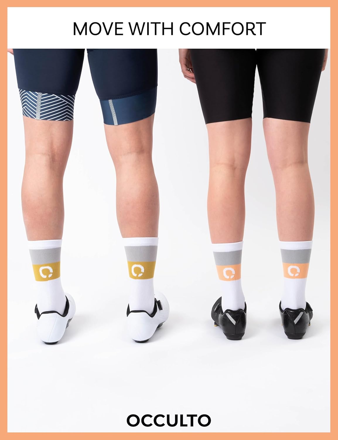 Detalle de Occulto Eddy – chaussettes cyclisme vélo (unisex) lot de 2 pour homme & femme