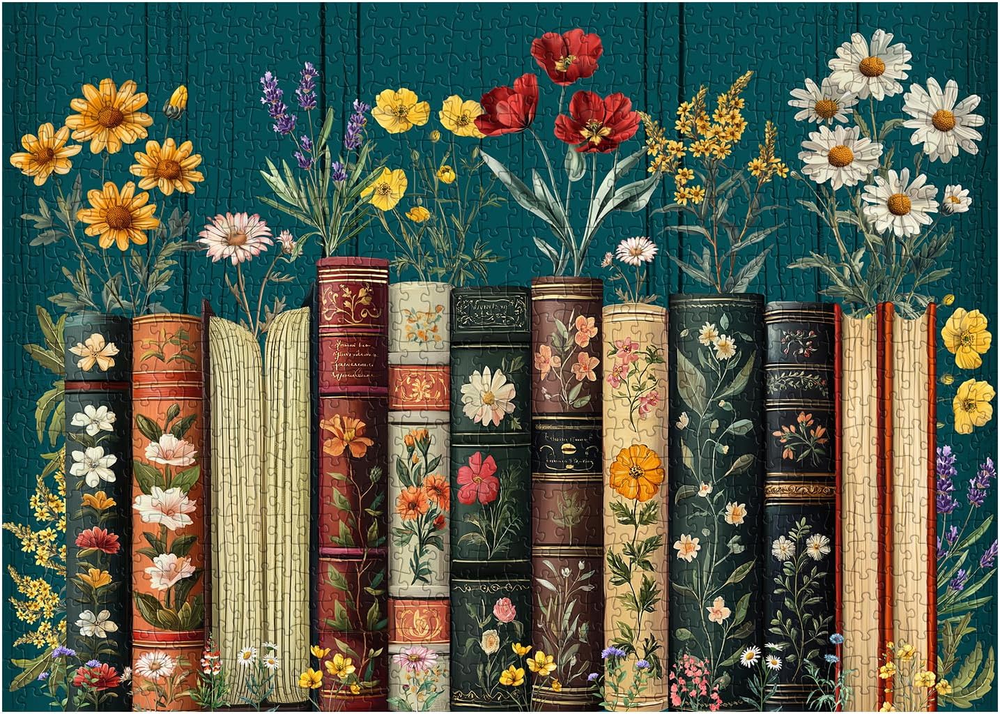 Thumbnail 1 de Vintage Wildflower Book Puzzle 1000 Pieces 📦