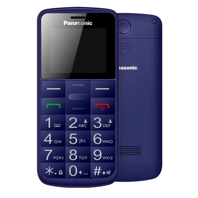 Detalle de Panasonic KX-TU110, teléfono móvil para mayores con pantalla de 1,77 pulgadas y botón SOS