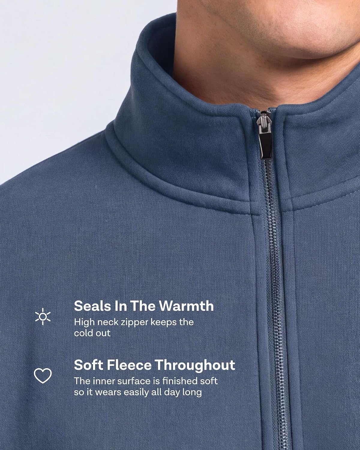 Detalle de Men's Fleece Half-Zip Sweatshirts 2-Pack