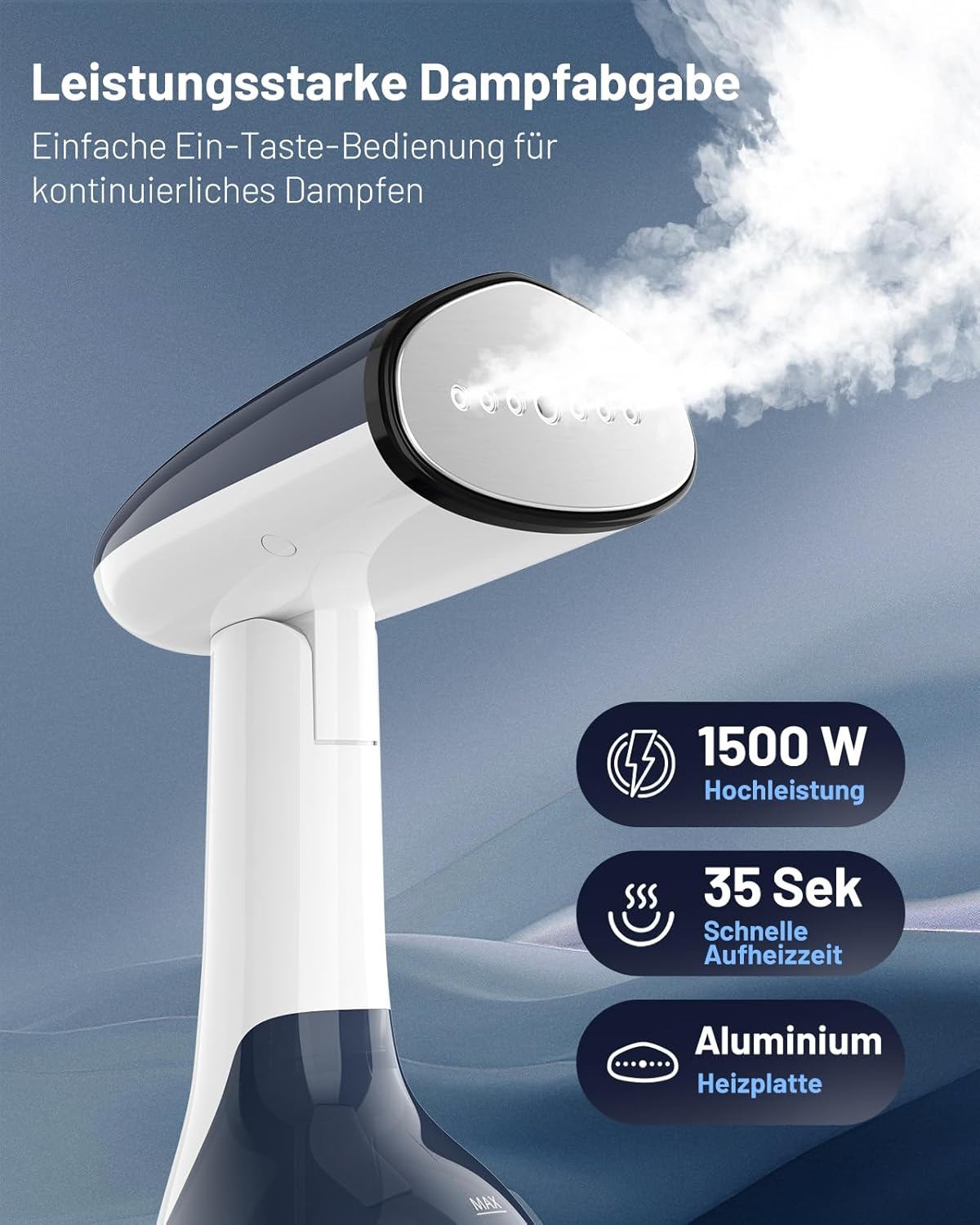 Detalle 2 de Beautural Steamer 1500W Dampfglätter