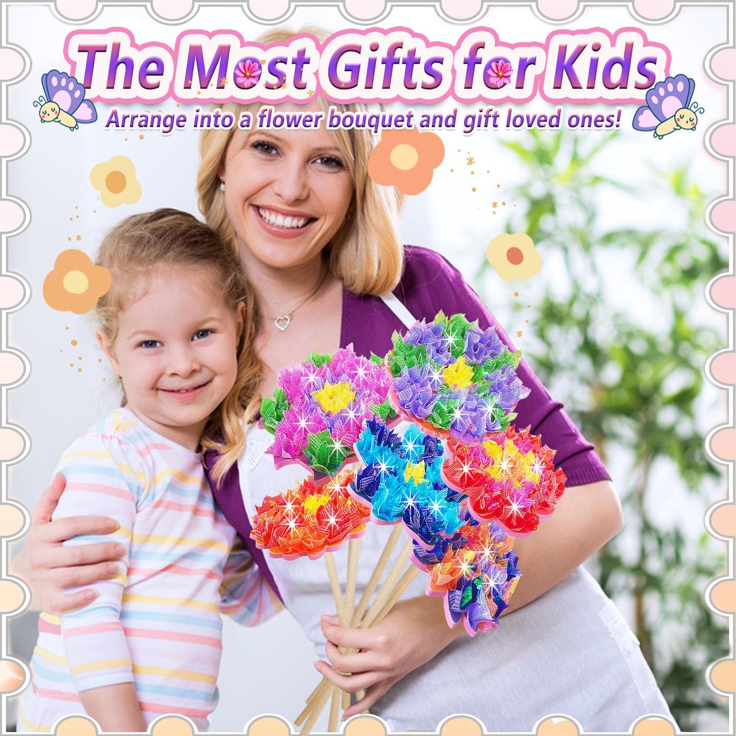 Thumbnail 2 de JRD&BS WINL DIY Prinzessin Stoffkunst-Set „Flower“ – Poke-in Art ohne Kleber (für Kinder ab 3)