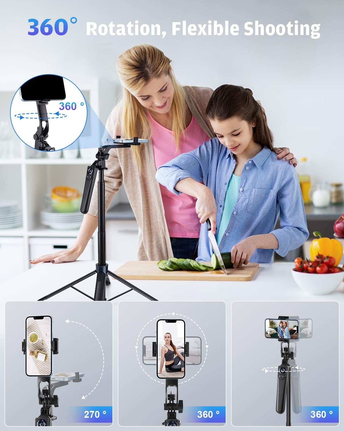 Detalle 2 de Avaspot 71" Phone Tripod with LED lights