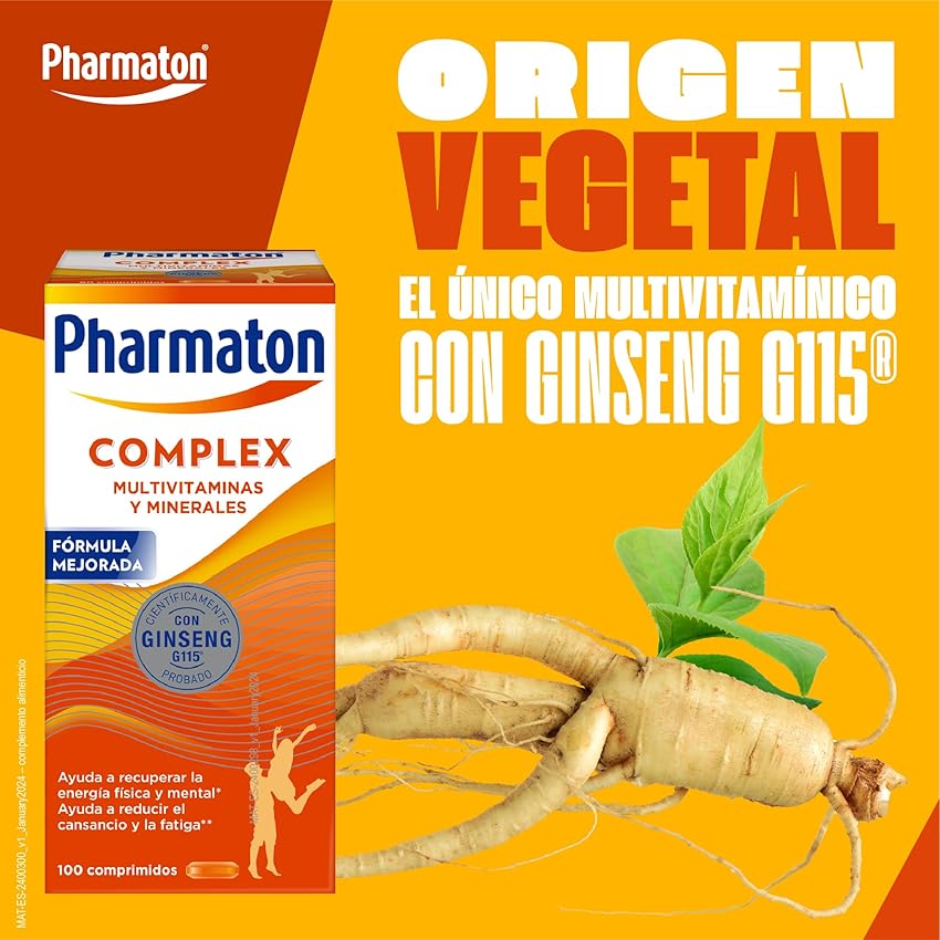 Detalle 2 de Pharmaton Complex G115 - Multivitamínico con Ginseng 💊