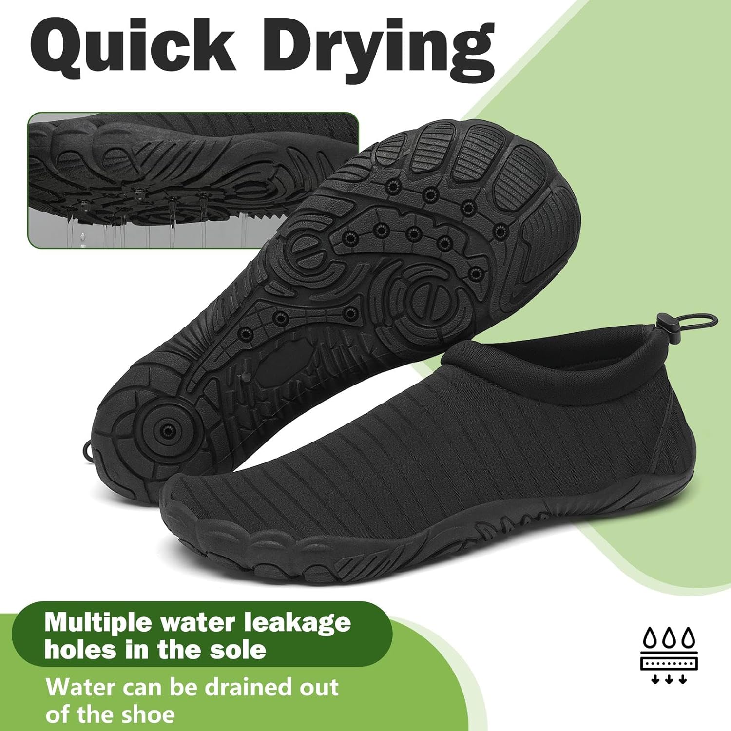 Thumbnail 4 de Mishansha Unisex Badeschuhe – Leicht, atmungsaktiv, rutschfest mit dicker Sohle (Gr. 36–46)