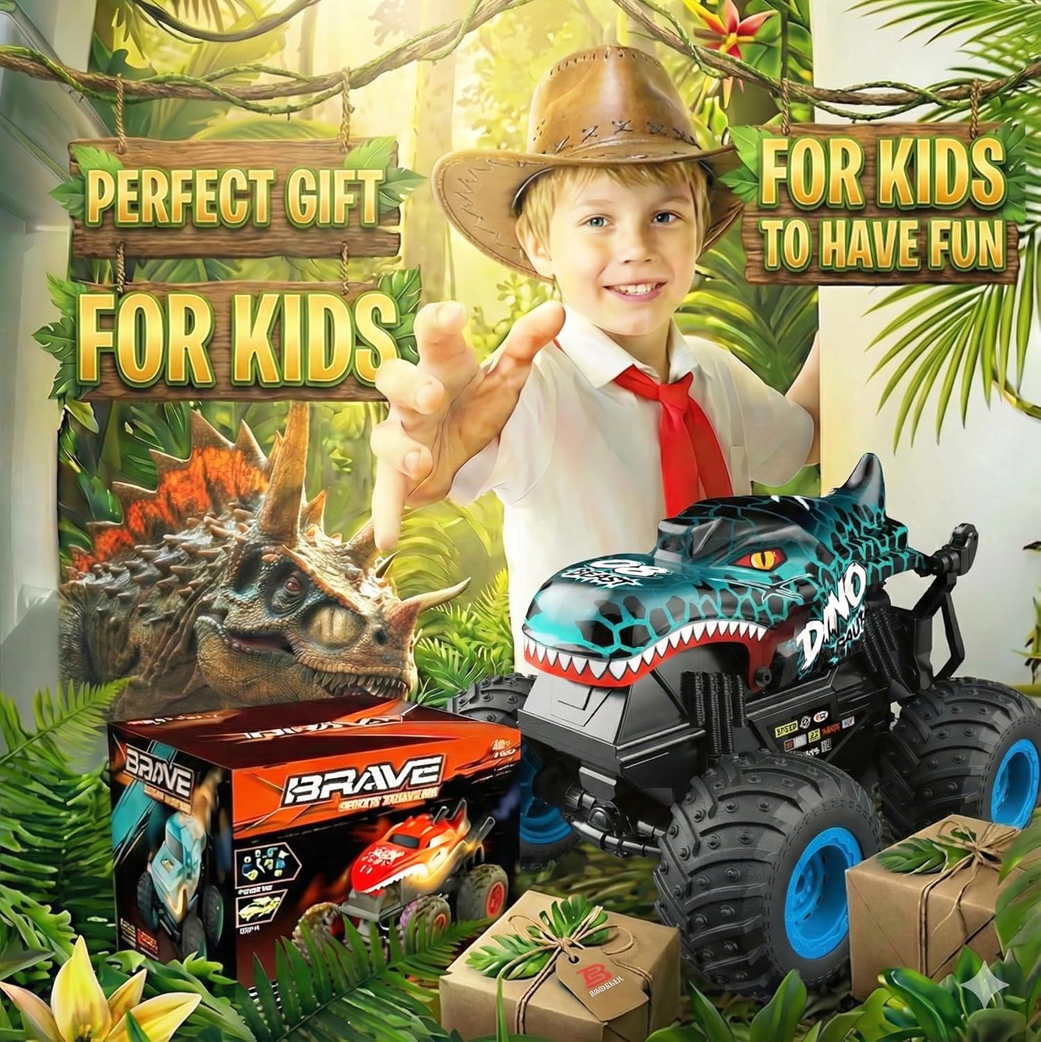 Thumbnail 6 de BEZGAR MonsterTruck Toys — Monster Truck RC Car with Light & Music ( Cyan Blue )