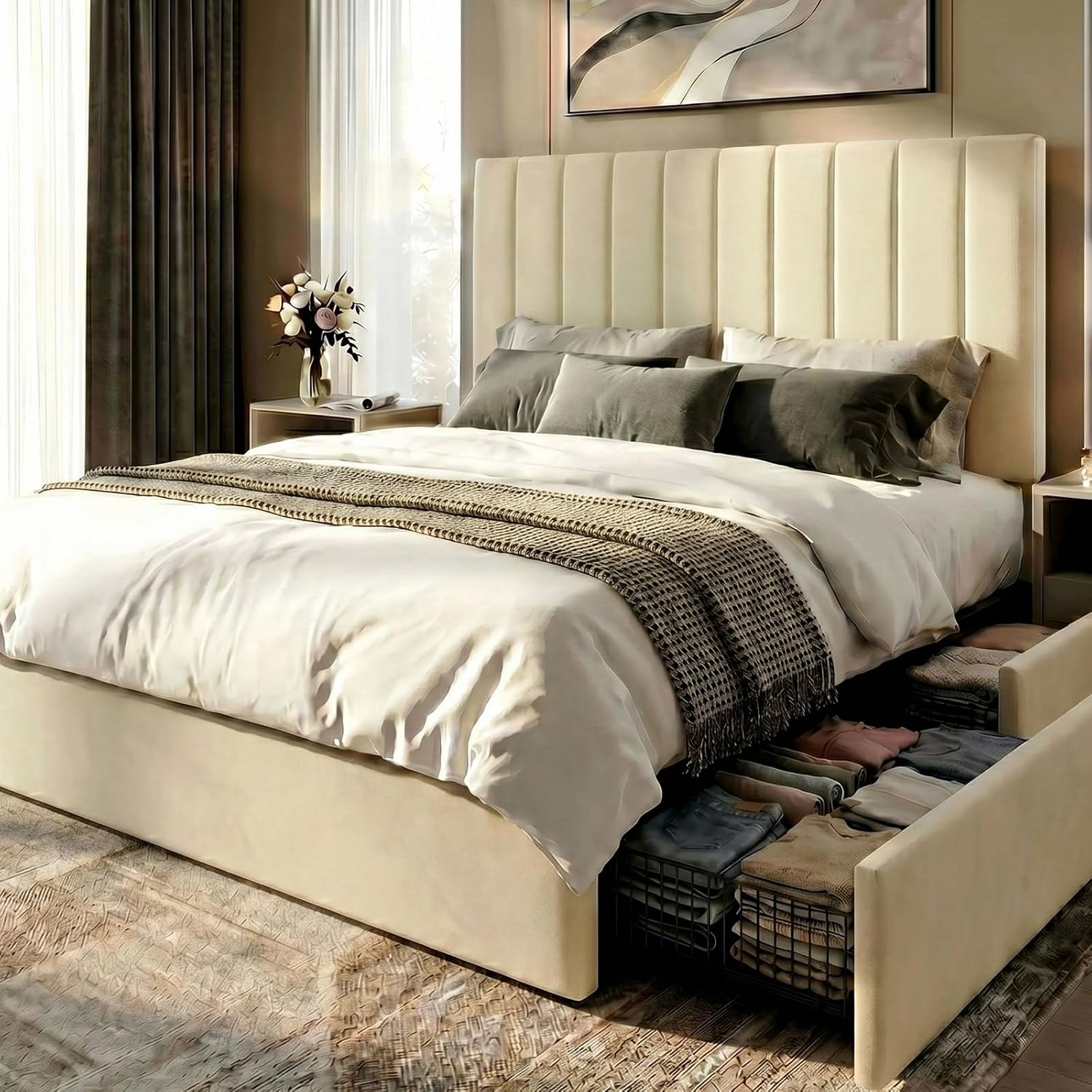Detalle de SHA CERLIN Platform Bed Frame, Full Size
