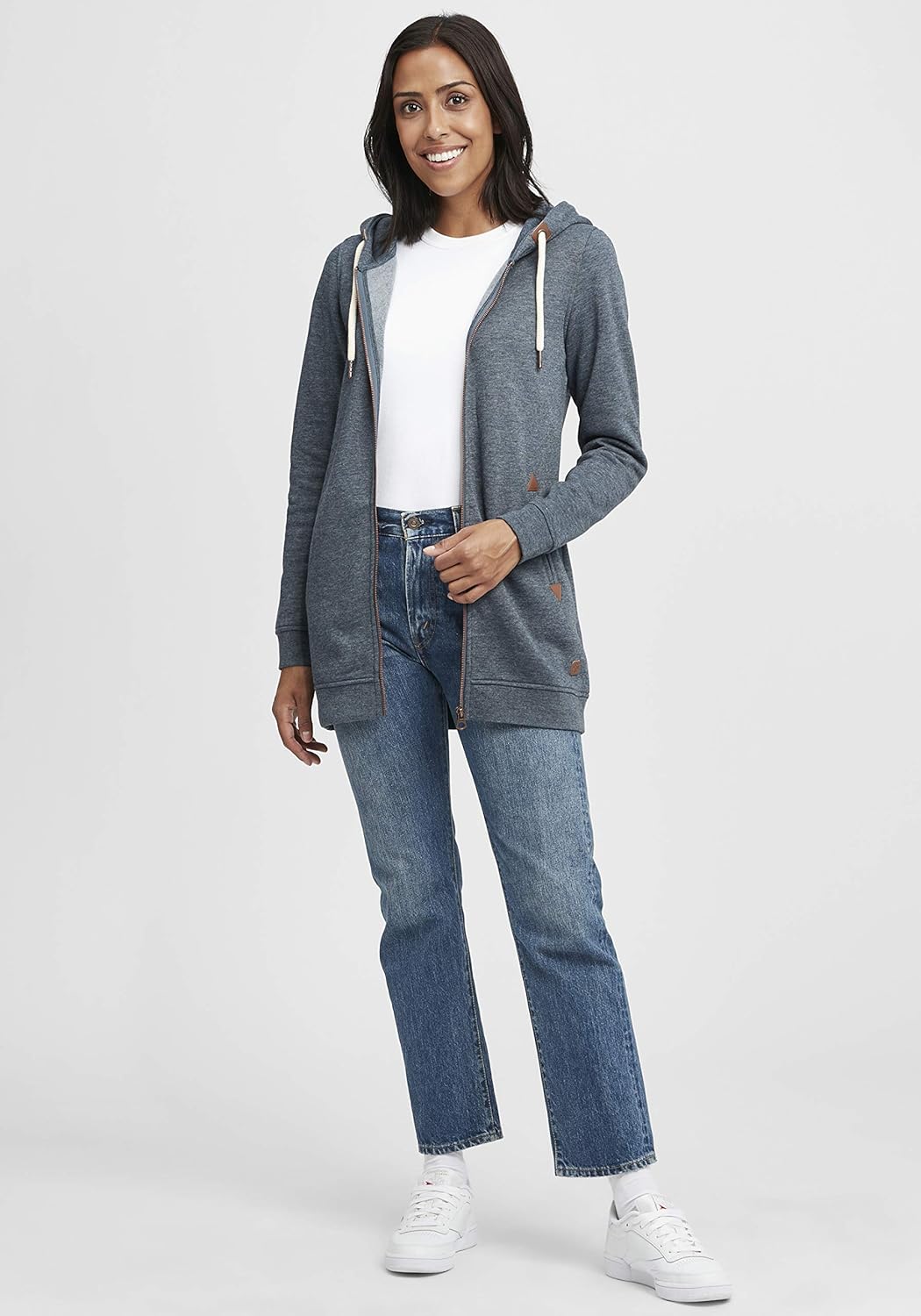 Thumbnail 2 de OXMO Vicky Straight Zip Damen Sweatjacke mit Kapuze – Regular Fit Hoodie zum Reinschlüpfen