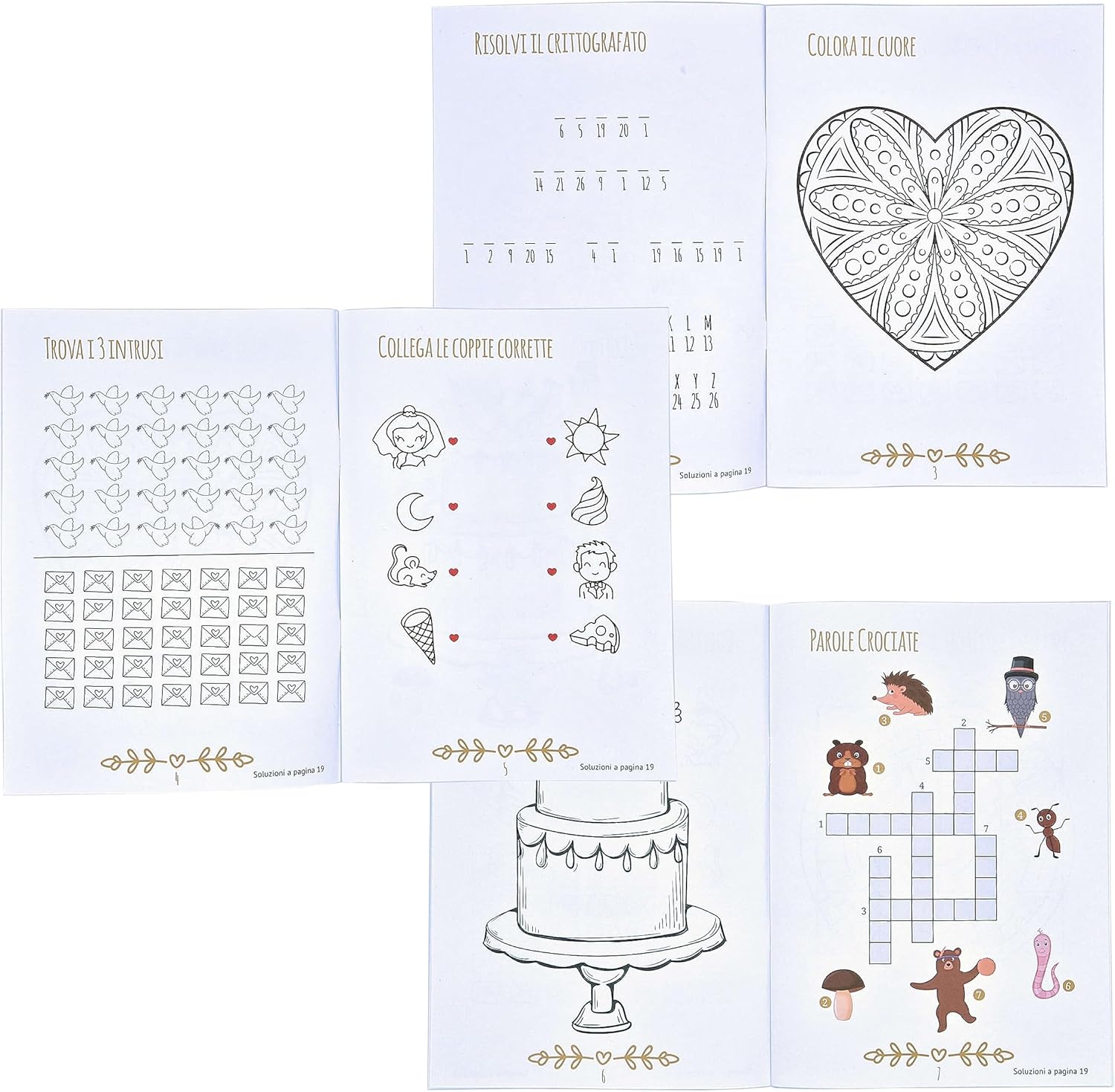 Thumbnail 1 de JEKA Set Matrimonio: 10 libri di attività da colorare A5 per bambini