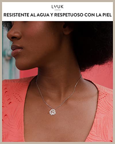 Detalle de LUUK LIFESTYLE collar loto acero 50 cm
