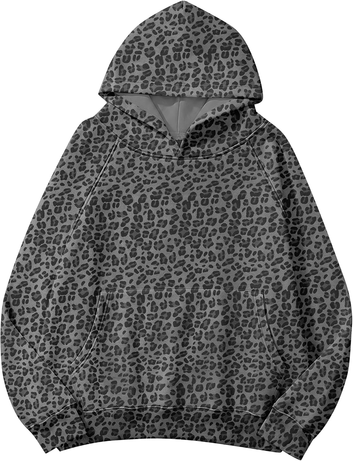 Detalle de Lauweion Fleece Leopard Oversized Hoodie